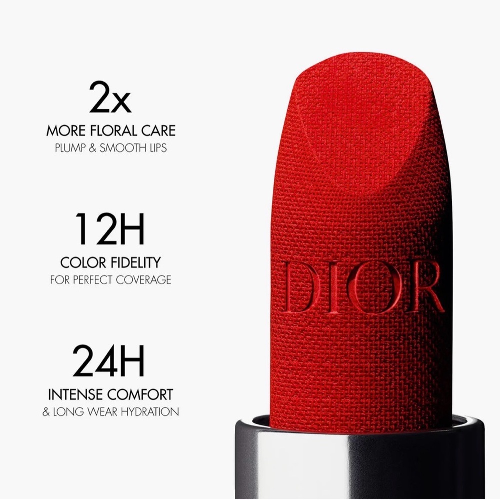 NEW Dior Rouge Dior Velvet Lipstick 999 - Picture 4 of 6